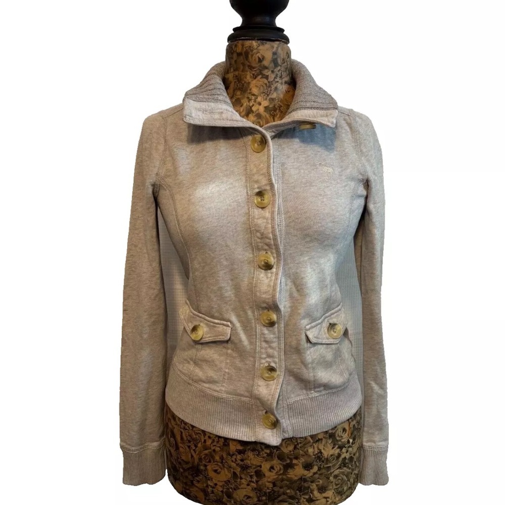 Vintage Abercrombie & Fitch Jacket Beige Button Down Collared Y2K Women's Size M